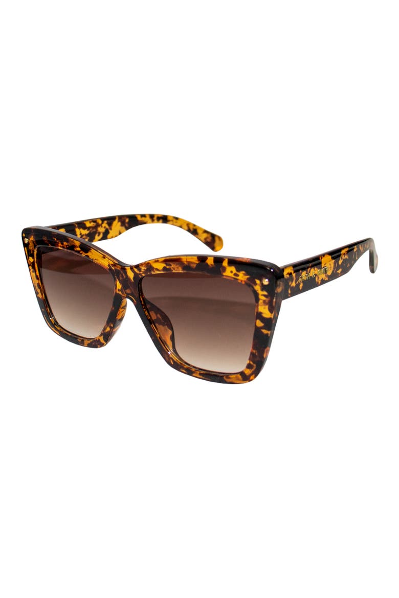 Willow 57mm Polarized Cat Eye Sunglasses, Alternate, color, TORTE/ BROWN
