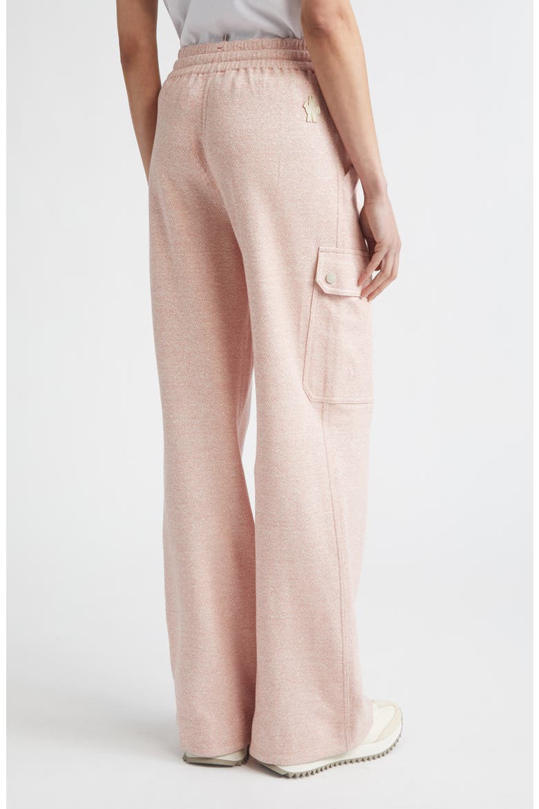 Linen & Cotton Blend Wide Leg Cargo Sweatpants, Alternate, color, STRAWBERRY PINK