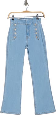 Derek Lam 10 Crosby Robertson Sailor Crop Flare Leg Jeans