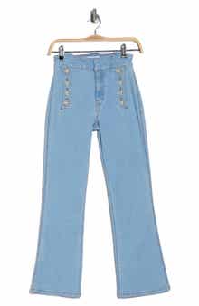 Derek Lam 10 Crosby Robertson Sailor Crop Flare Leg Jeans