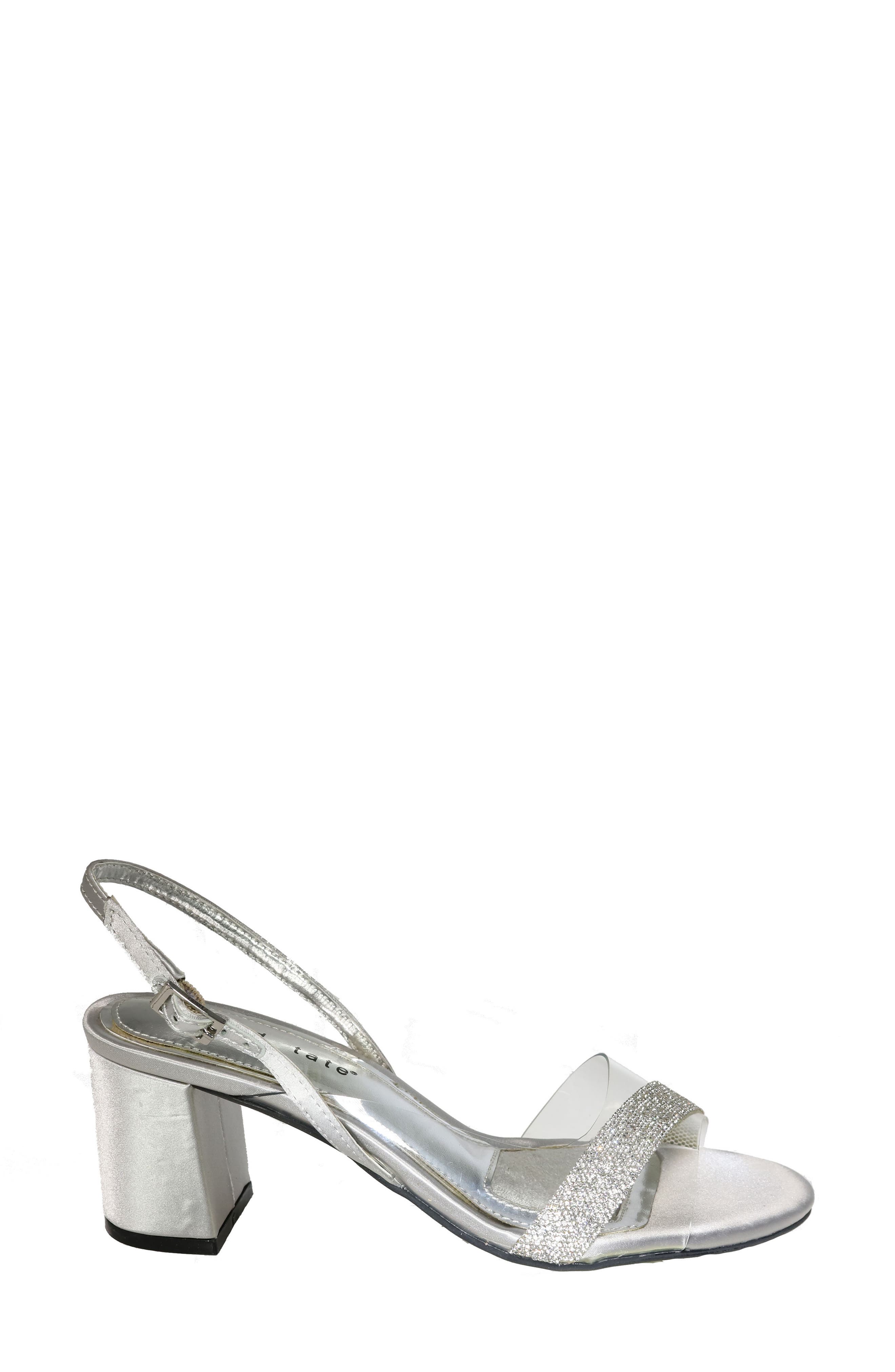 Night d'Orsay Sandal, Alternate, color, SILVER SATIN