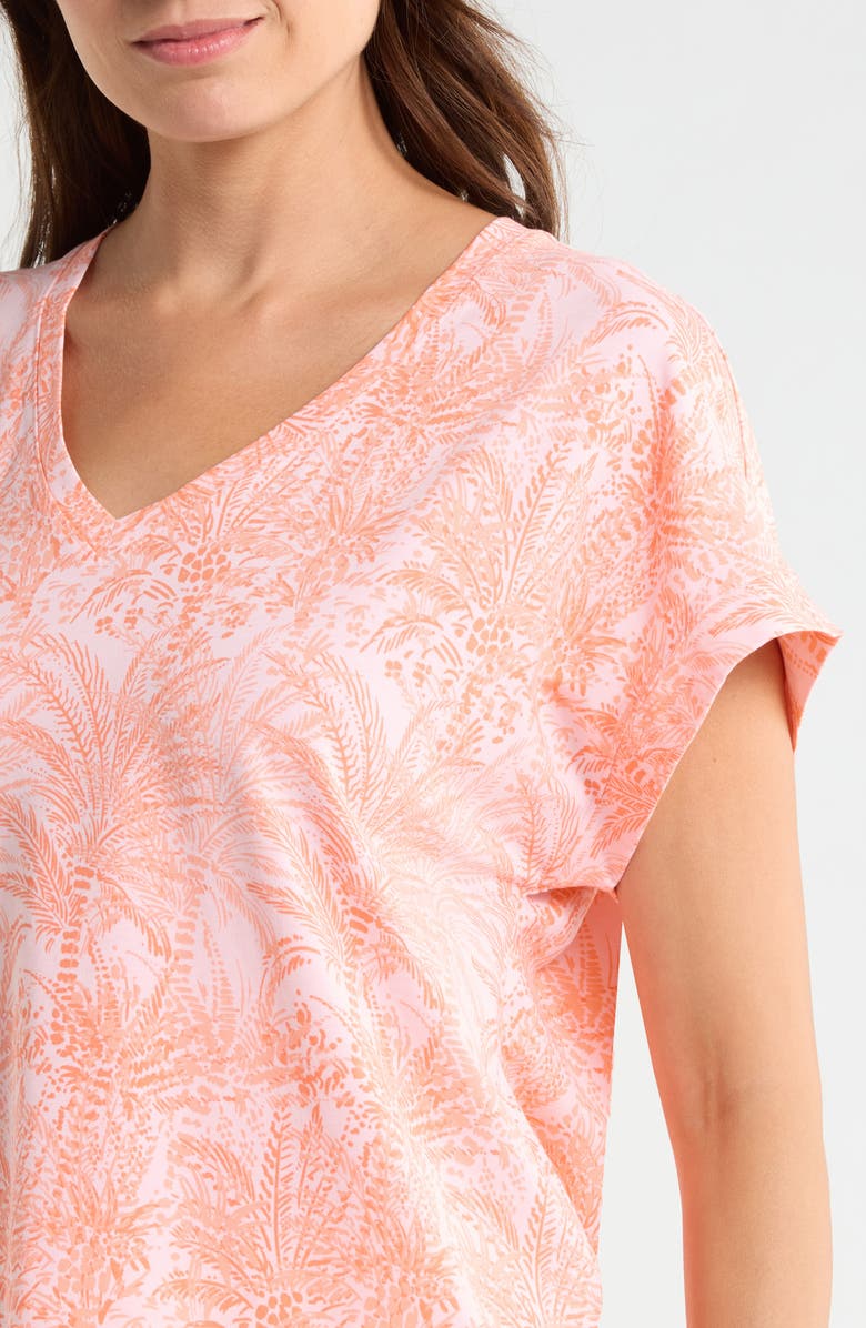 Tommy Bahama Kauai Palm Bay Tree Cotton Blend Jersey T-Shirt, Alternate, color, Crystal Rose