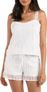 La Blanca Waverly Lace Overlay Cotton Cover-Up Camisole