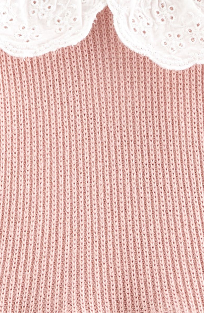 Nordstrom Scalloped Collar Sweater Dress, Alternate, color, Pink Zephyr