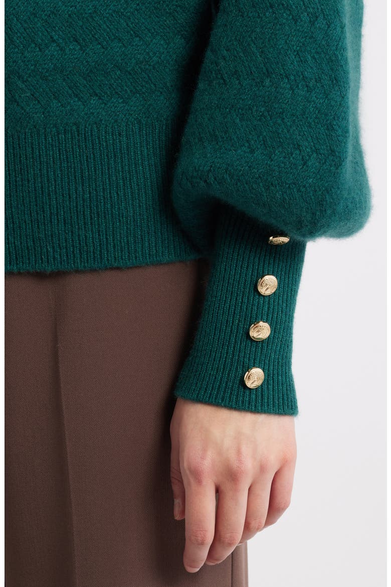 The Tricia Cashmere Turtleneck Sweater, Alternate, color, DEEP FOREST GREEN