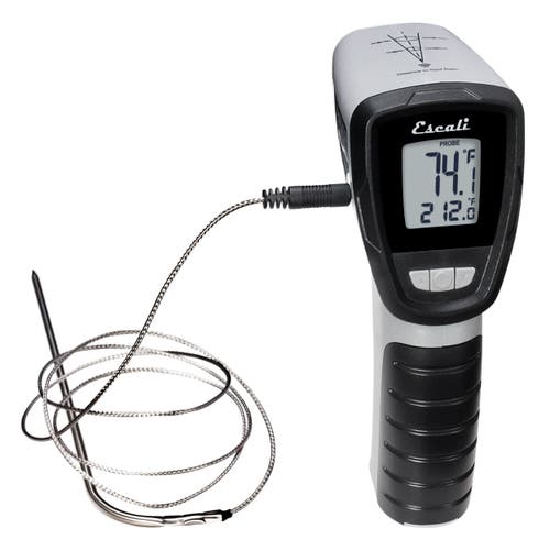 Escali Infrared Surface And Probe Digital Thermometer In Black