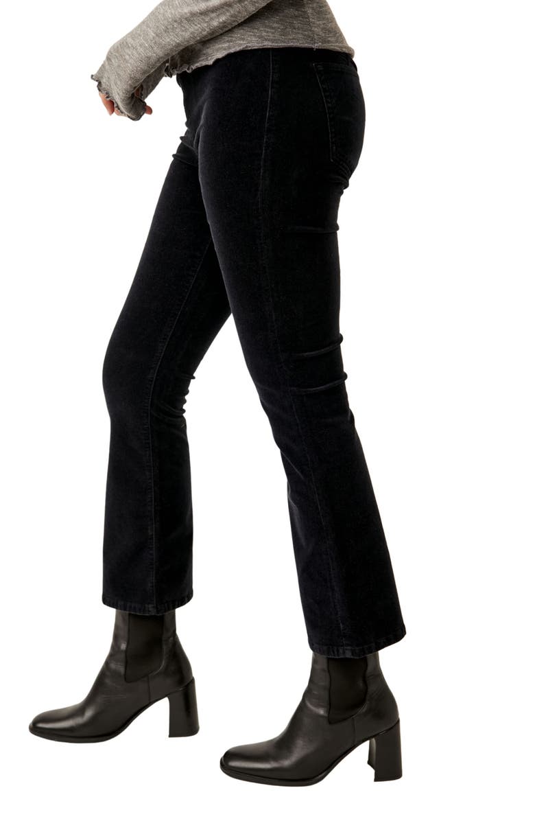 Free People In My Feelings Stretch Velveteen Crop Bootcut Jeans, Alternate, color,