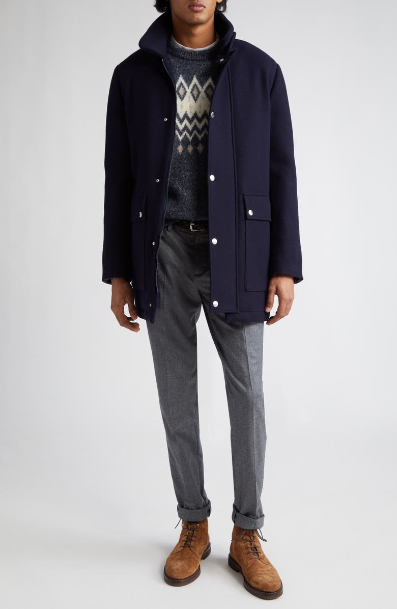 Brunello Cucinelli Wool & Cashmere City Coat, Alternate, color, 