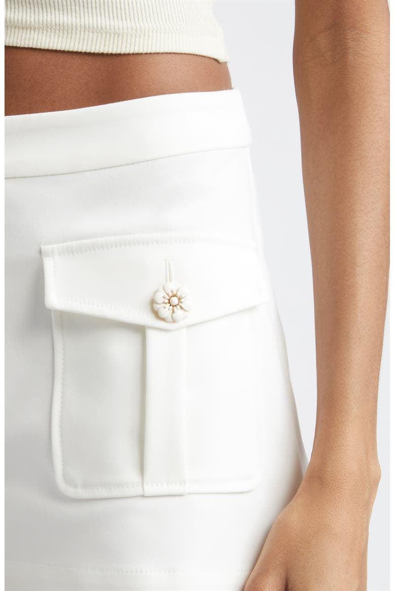 Ava Cotton Blend Shorts, Alternate, color, IVORY