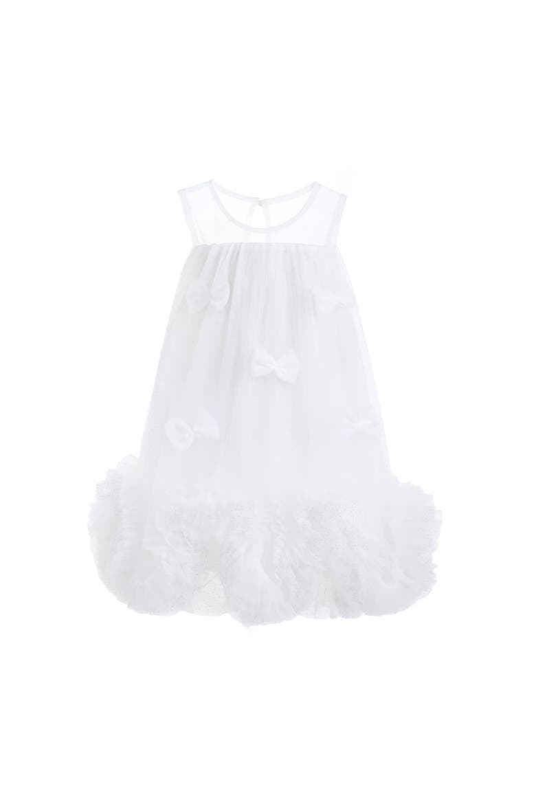 Mirielle Ribbon Bow Dress, Main, color, White