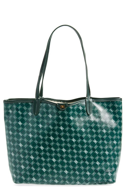 Sam Edelman Medium Harper Monogram Shopper Tote in Green 