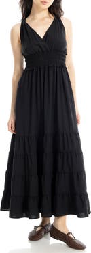 MAX STUDIO Empire Waist Tiered Maxi Dress