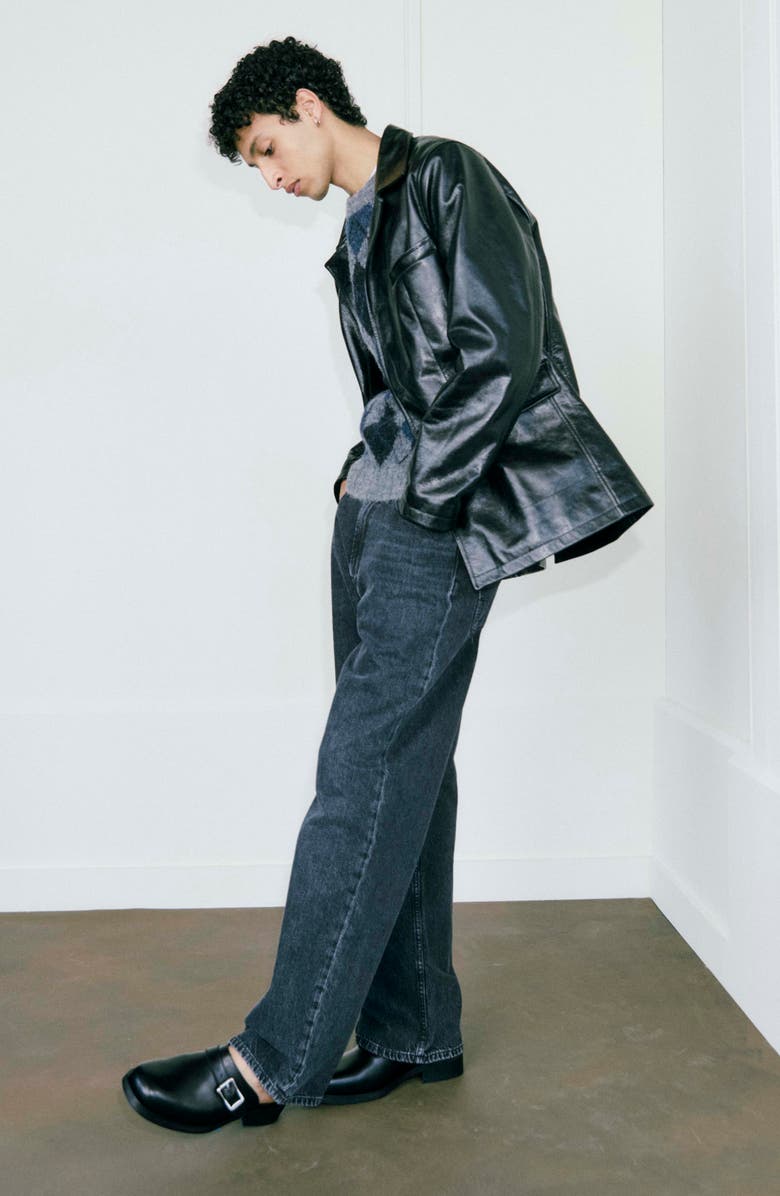 OUR LEGACY Alley Leather Jacket, Main, color, 