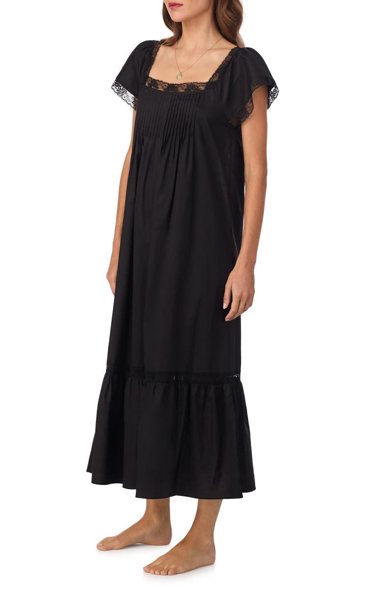 Eileen West Lace Trim Pintuck Ballet Nightgown, Alternate, color, 