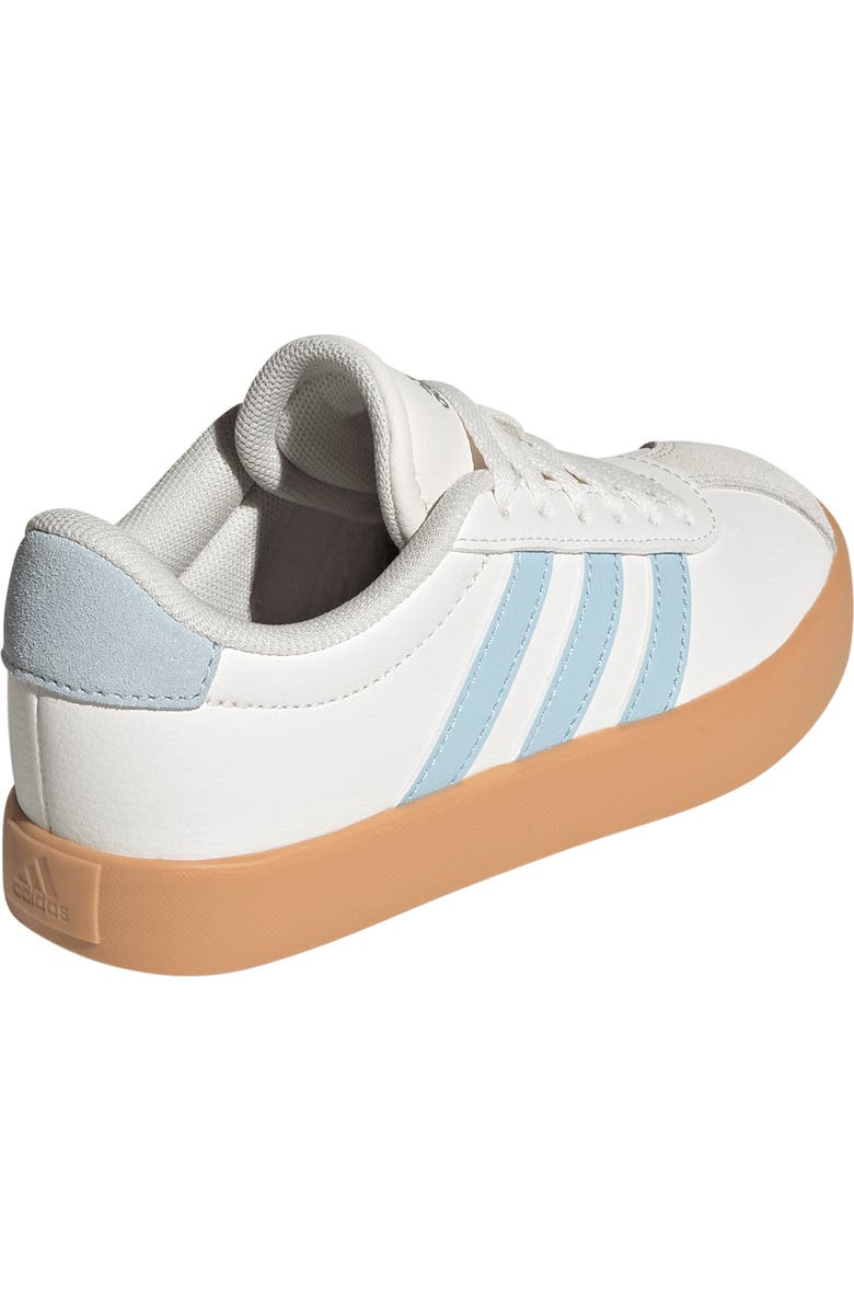 adidas Kids' VL Court 3.0 Sneaker, Alternate, color, Core White/ Ice Blue/ Gum