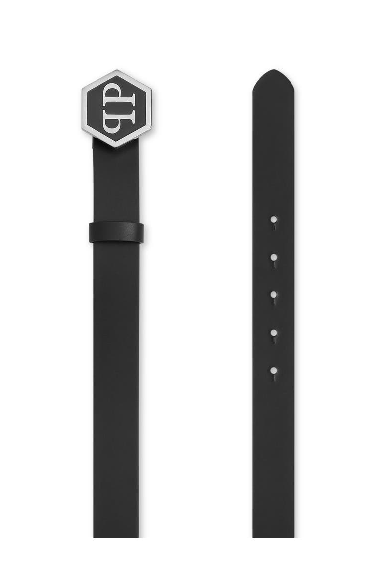 Belt Hexagon Luxe Women, Main, color, black/nickel
