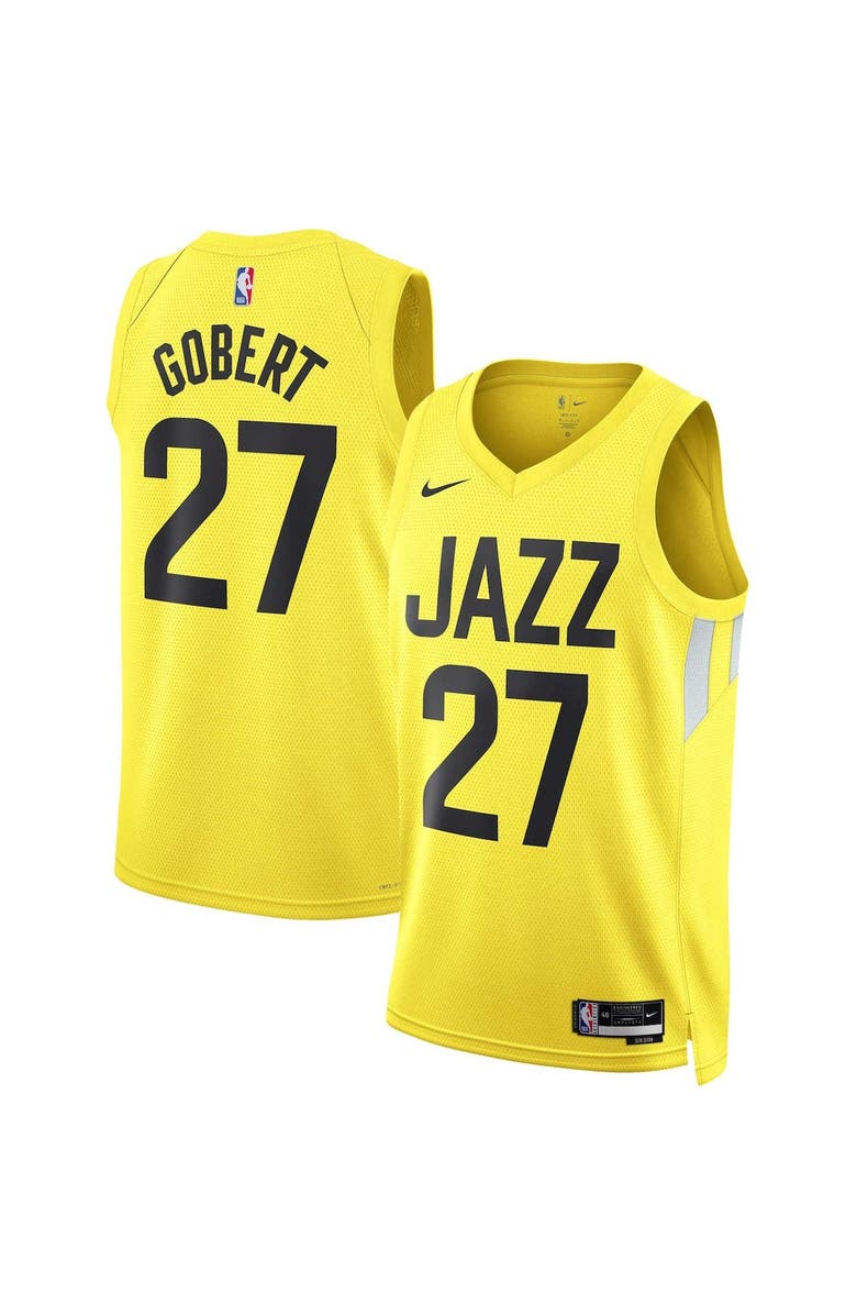 Nike Unisex Nike Rudy Gobert Gold Utah Jazz Swingman Jersey - Icon Edition, Alternate, color,
