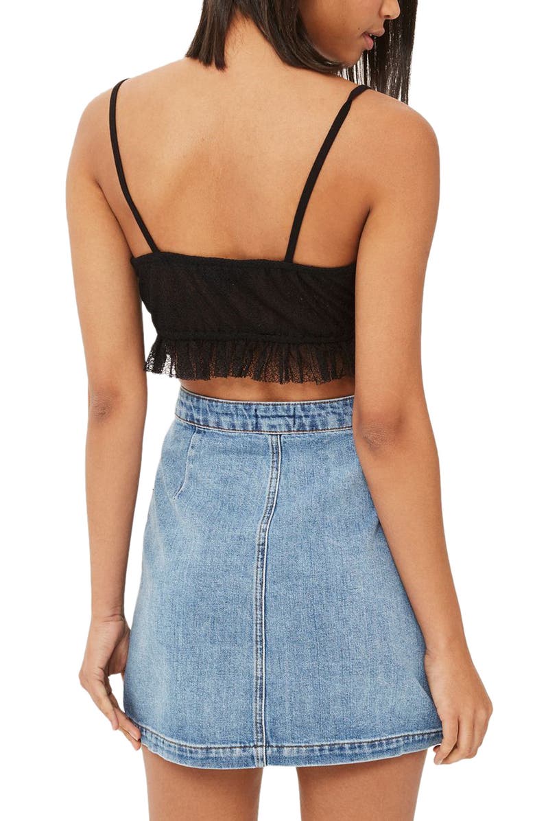 Topshop Floral Lace Bralet, Alternate, color,