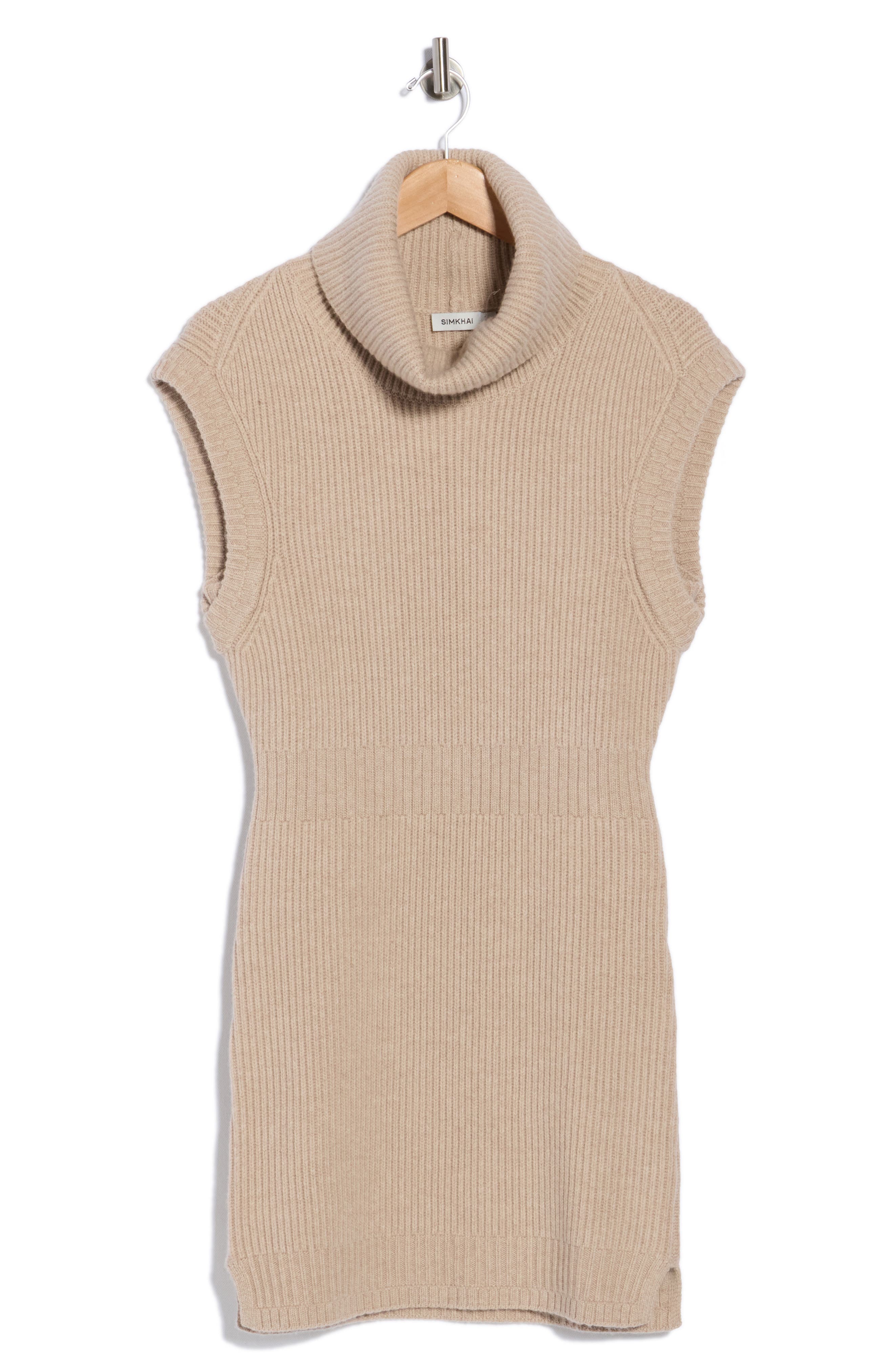 Albanie Turtleneck Wool Blend Minidress