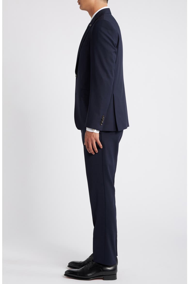 Esprit Solid Stretch Wool Suit, Alternate, color, NAVY