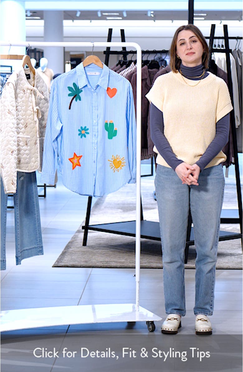 Bali Exaggerated Embroidered Button-Up Shirt, sales video thumbnail