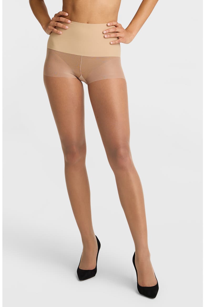 Highlighter Sheer Tights, Alternate, color, ROSE GOLD