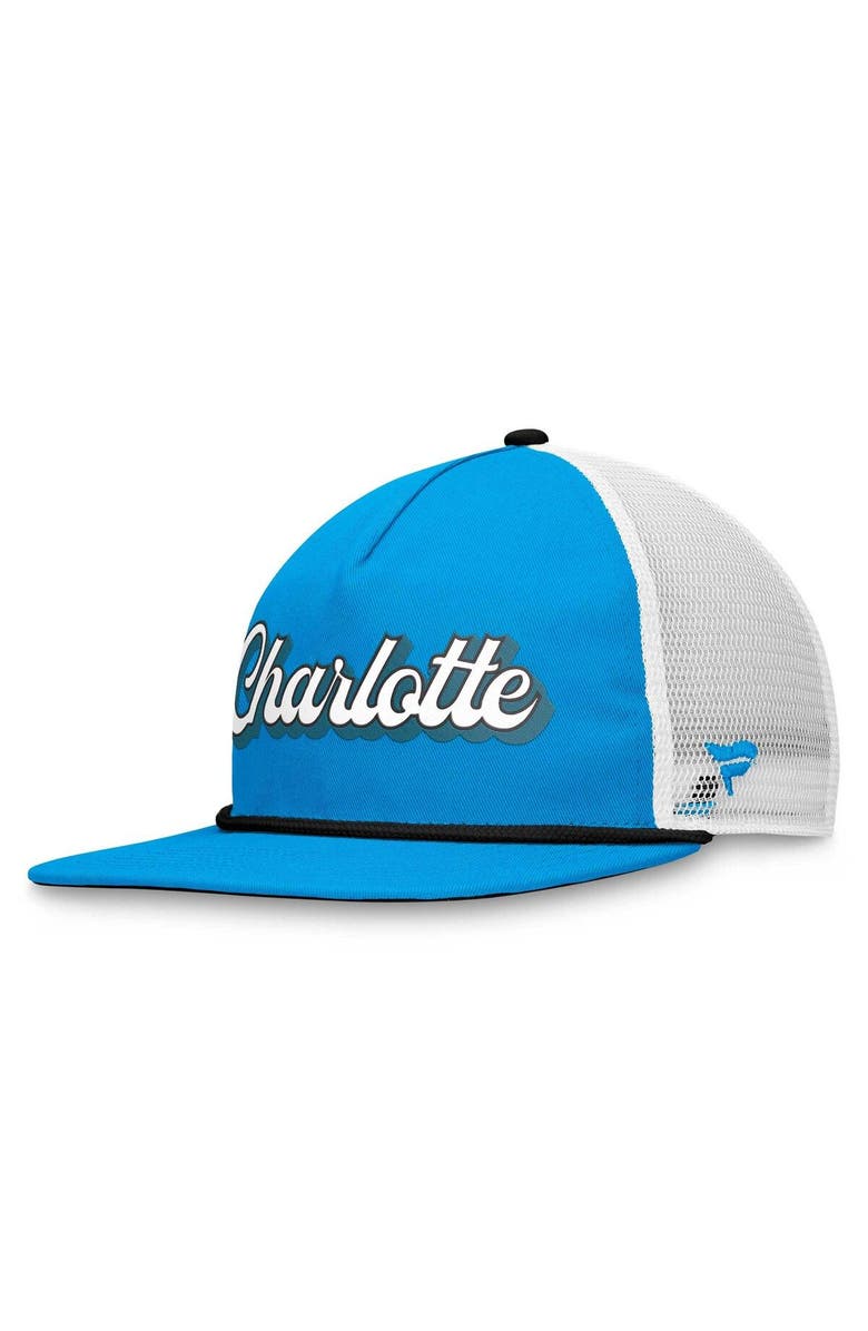FANATICS Men's Fanatics Branded Blue/White Charlotte FC True Classic Golf Snapback Hat, Alternate, color, 