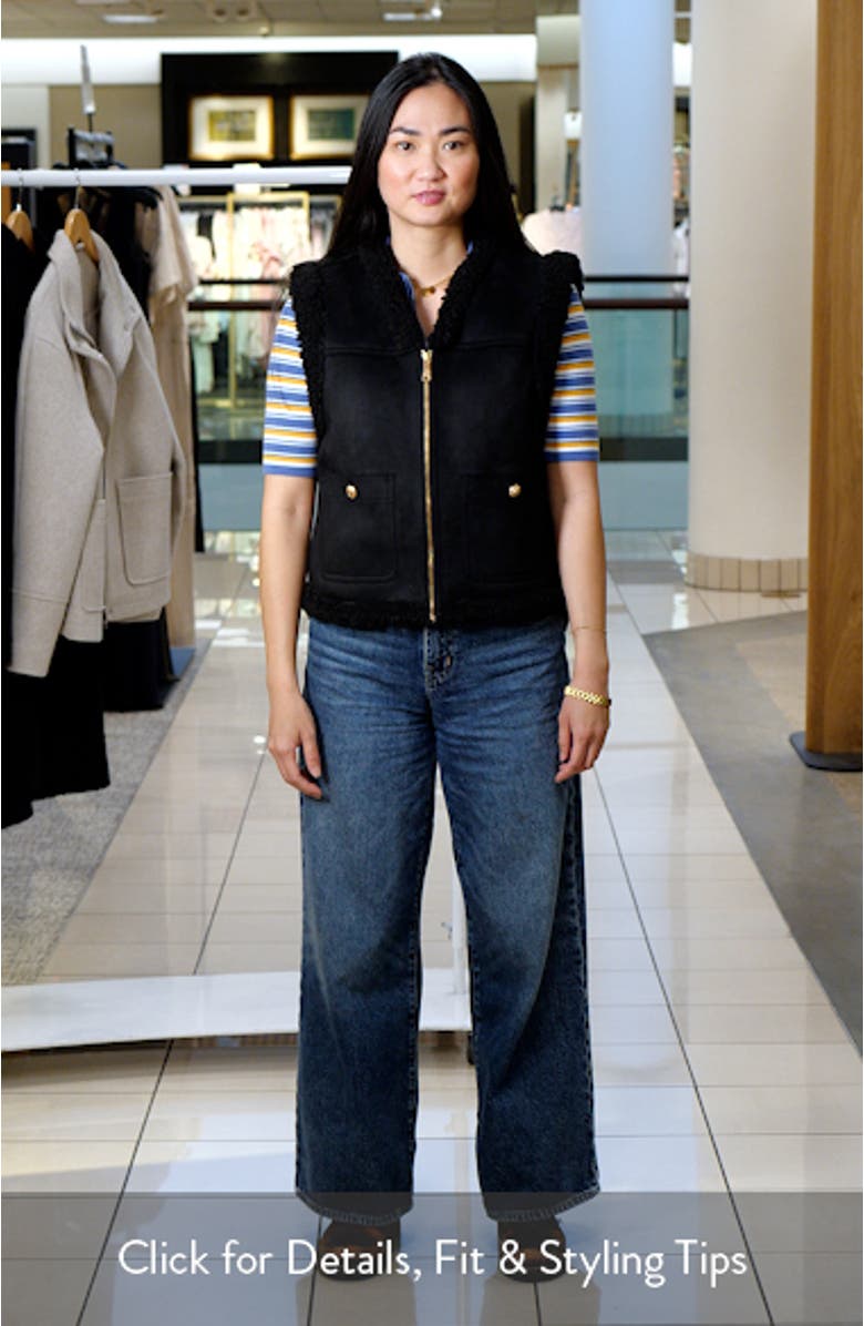 Faux Suede & Faux Shearling Vest, sales video thumbnail