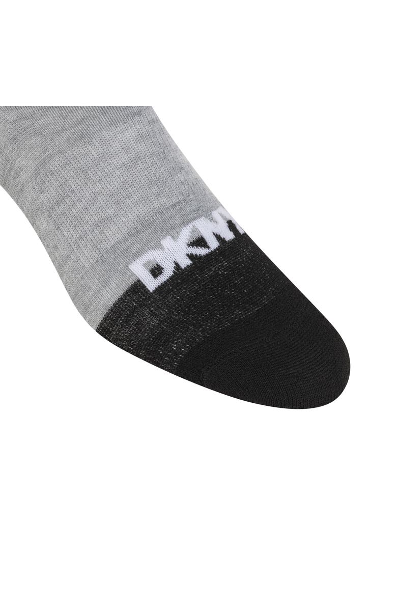 DKNY 6-Pack Liner Socks, Alternate, color, Grey/ Black