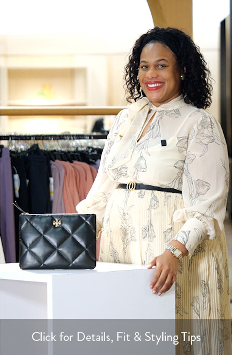 Kira Diamond Quilted Leather Pouch, sales video thumbnail