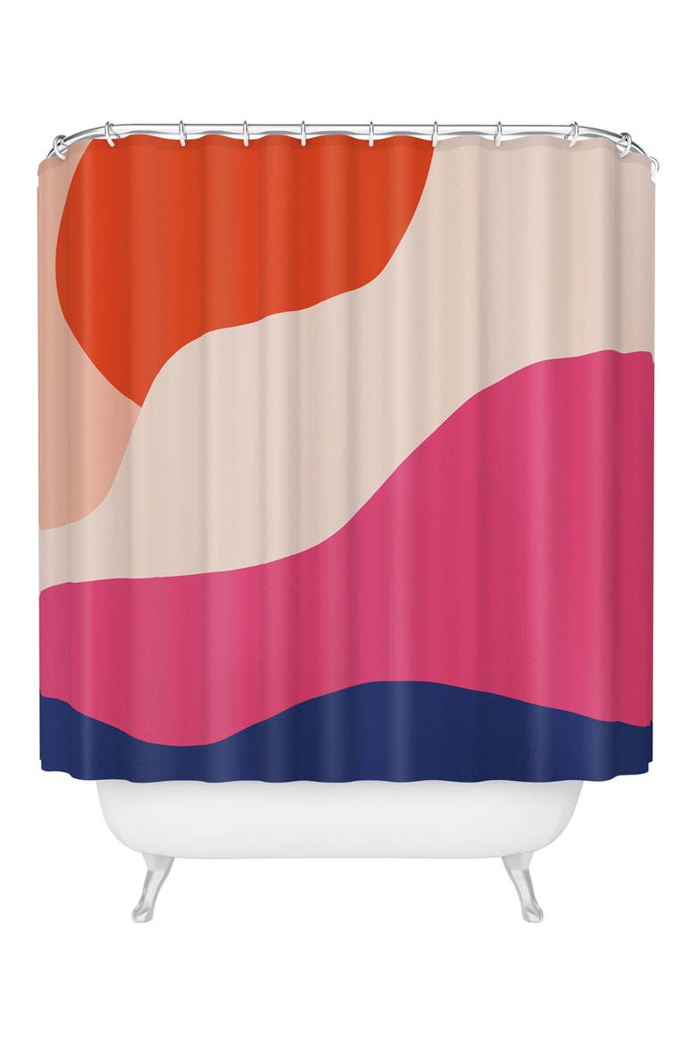 Hello Shower Curtain, Main, color, ORANGE