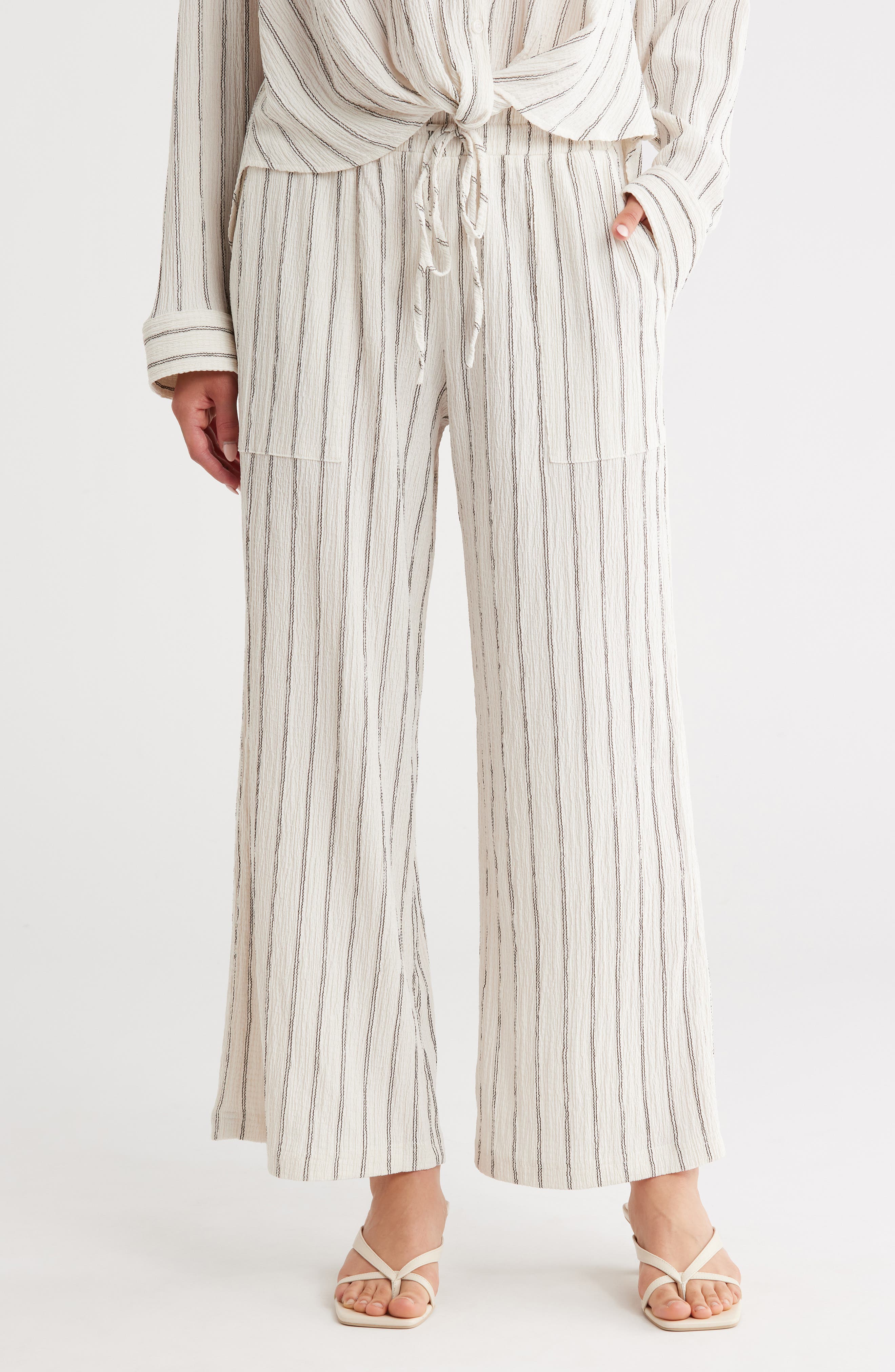 IVORY- BLACK RITA STRIPE