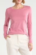 Nordstrom Crewneck Long Sleeve Pima Cotton T-Shirt