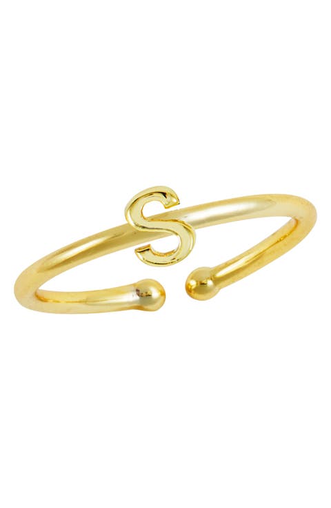 18K Yellow Gold Plated Initial Ring
