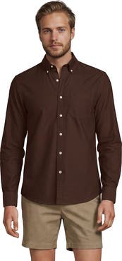 Lands' End Long Sleeve Sail Rigger Oxford Embroidered Shirt