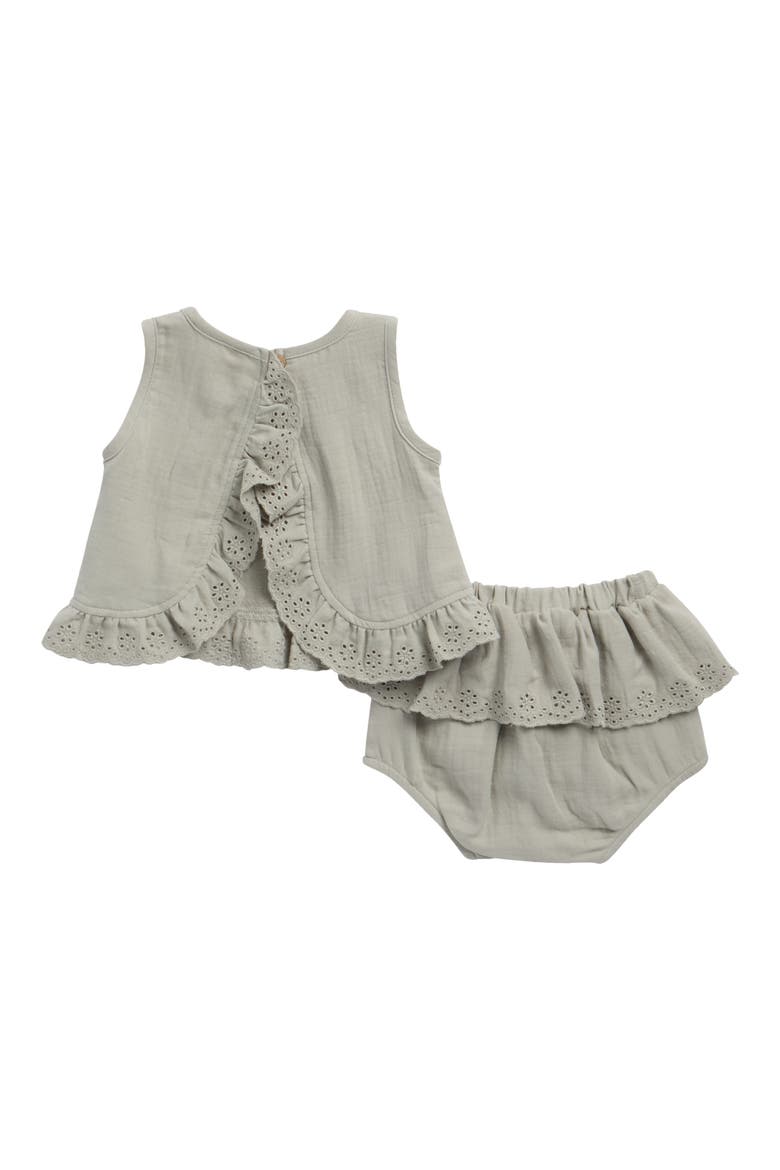 Ruffle Tulip Organic Cotton Tank & Bloomers Set, Alternate, color, SAGE