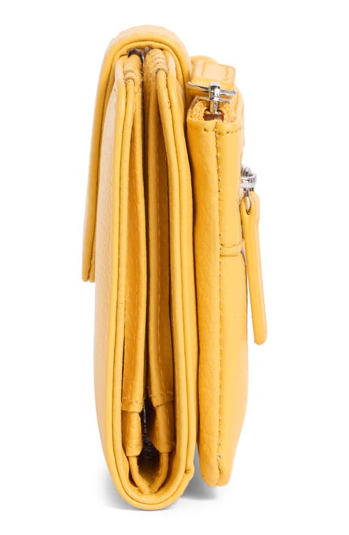Mundi Small Leather Goods Campbell Leather Wallet In Yellow