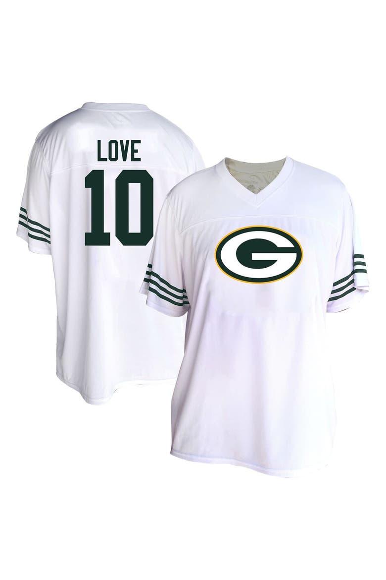 Women's Fanatics Jordan Love White Green Bay Packers Plus Size Fashion Jersey, Main, color, White