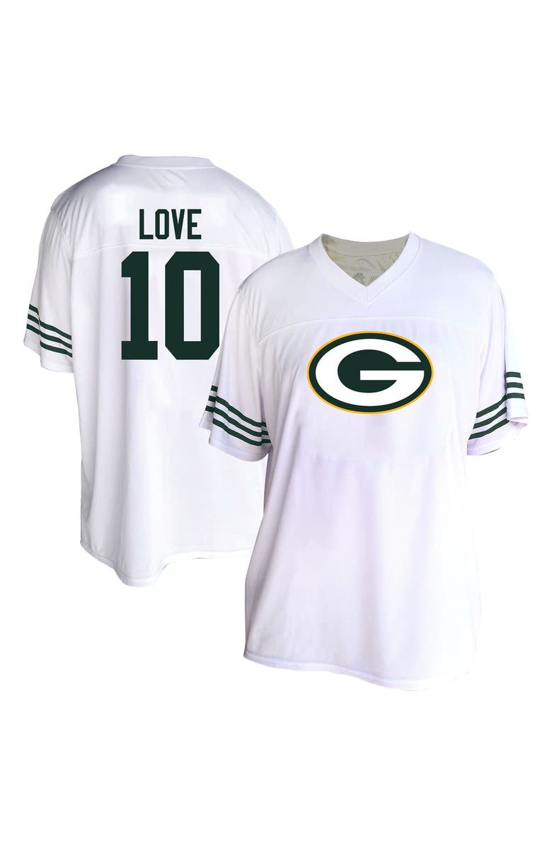 FANATICS Women's Fanatics Jordan Love White Green Bay Packers Plus Size Fashion Jersey, Main, color, White
