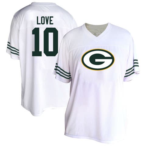 Women
s Fanatics Jordan Love White Green Bay Packers Plus Size Fashion Jersey