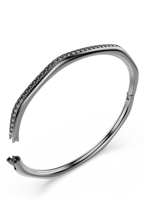 Swarovski Dextera Faceted Crystal-embellished Bangle In Gray