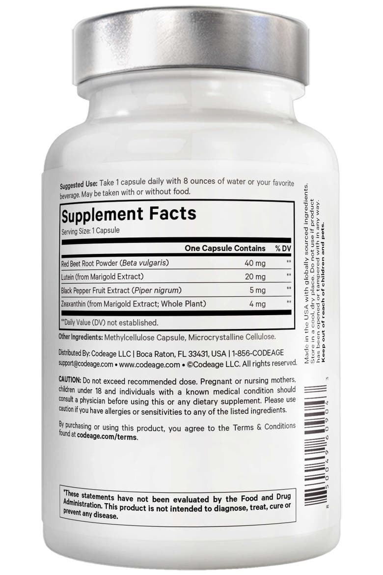 Amen Eyes Lutein Zeaxanthin Supplement, Alternate, color, White