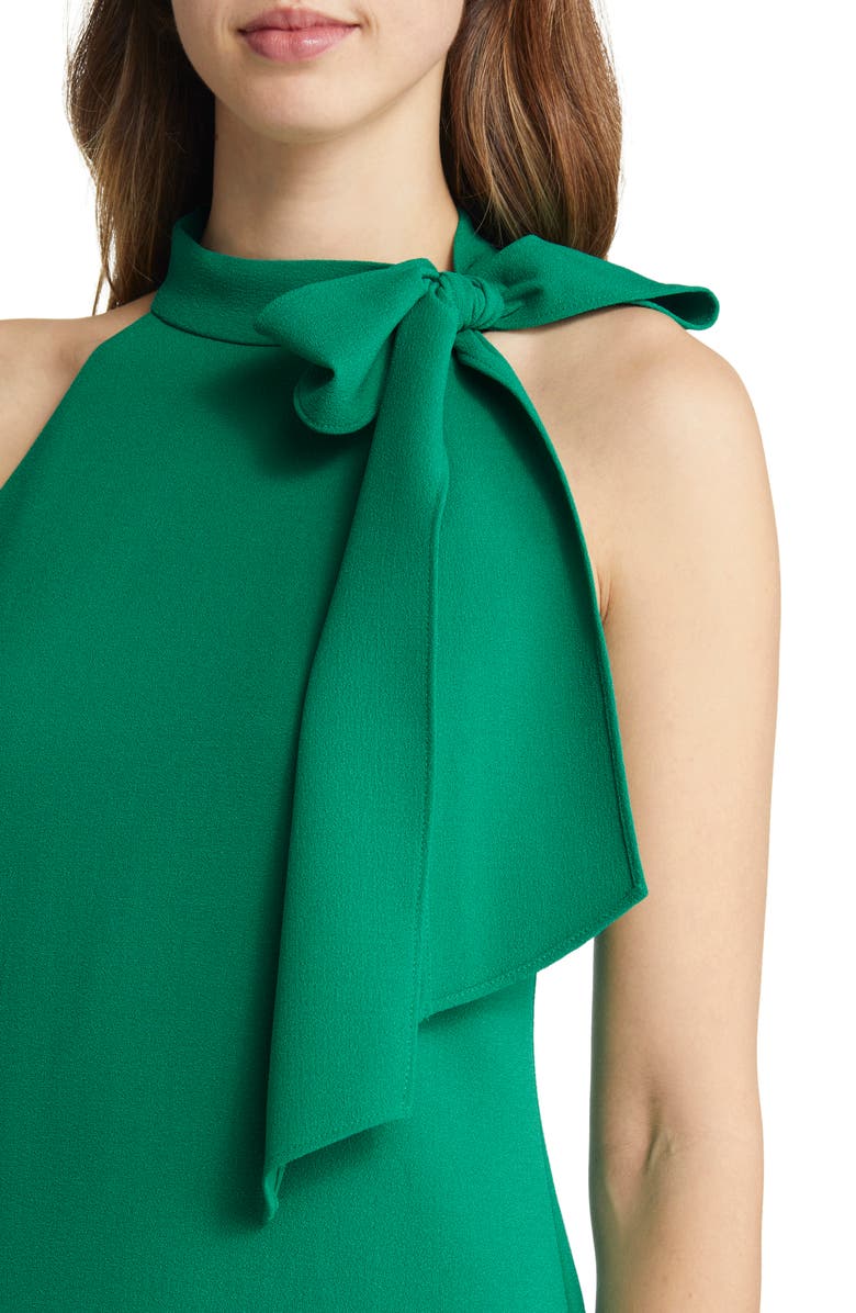 Vince Camuto Tie Neck A-Line Dress, Alternate, color, Kelly Green