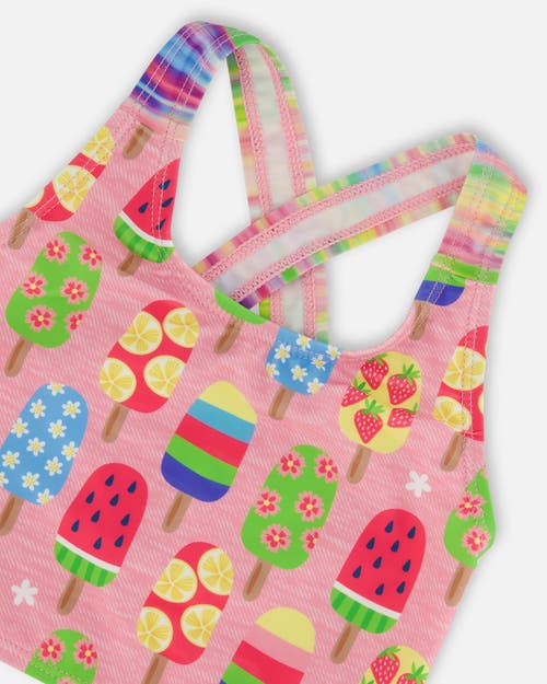 Deux Par Deux Little Girl's Printed Two-piece Swimsuit Multicolored In Multicolored