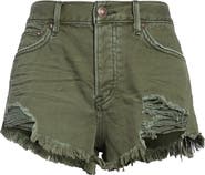 Free People We the Free Loving Good Vibrations Cutoff Denim Shorts