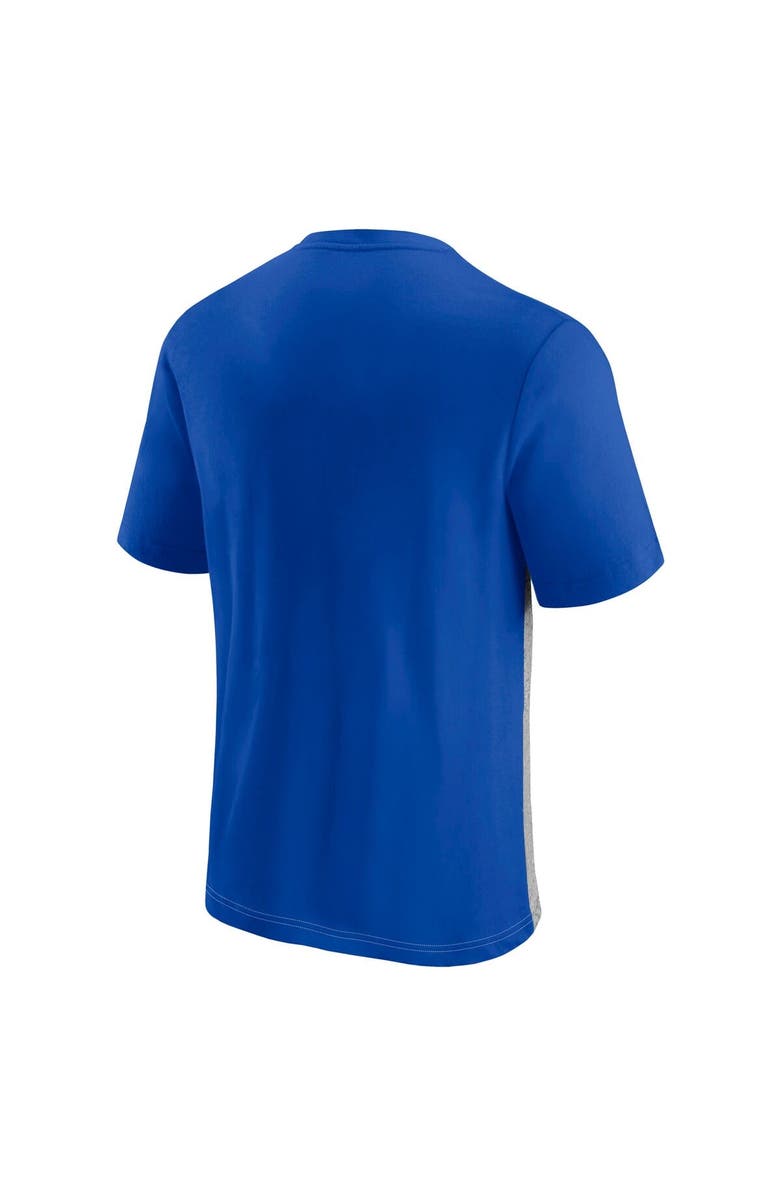 FANATICS Men's Fanatics  Royal Los Angeles Rams Color Block Big Lap Tri-Blend T-Shirt, Alternate, color, 