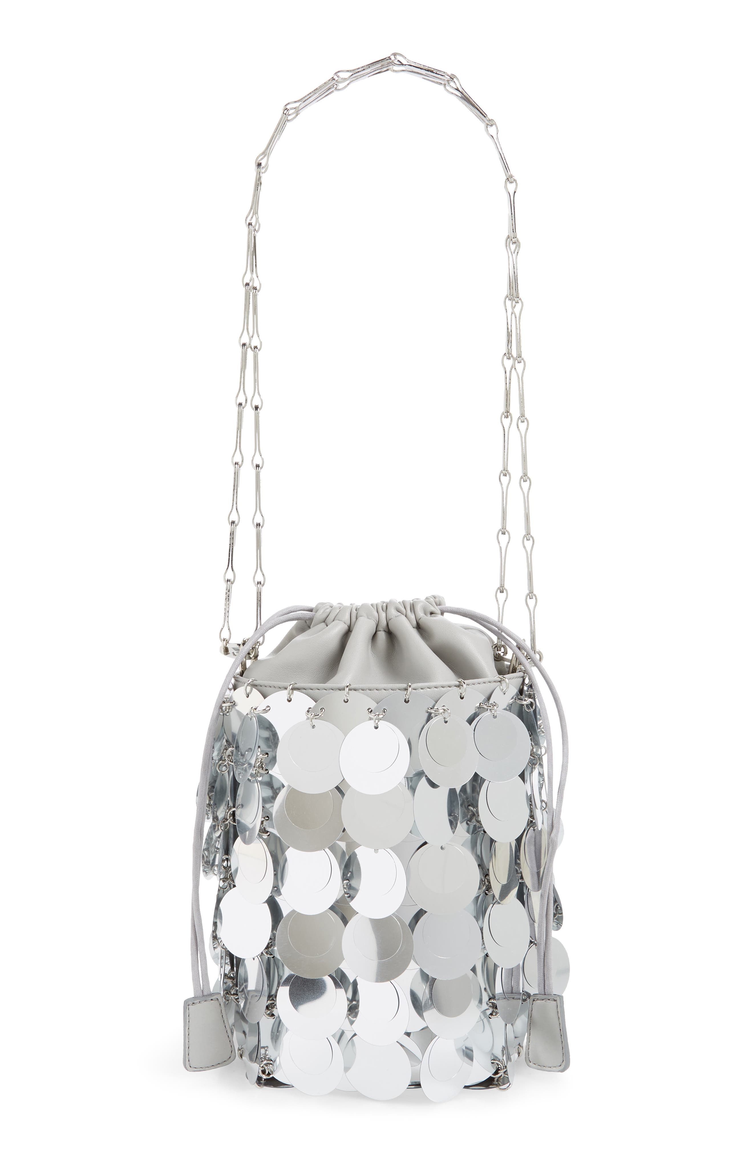 Rabanne paco rabanne Sparkle Bucket Bag, Main, color, 