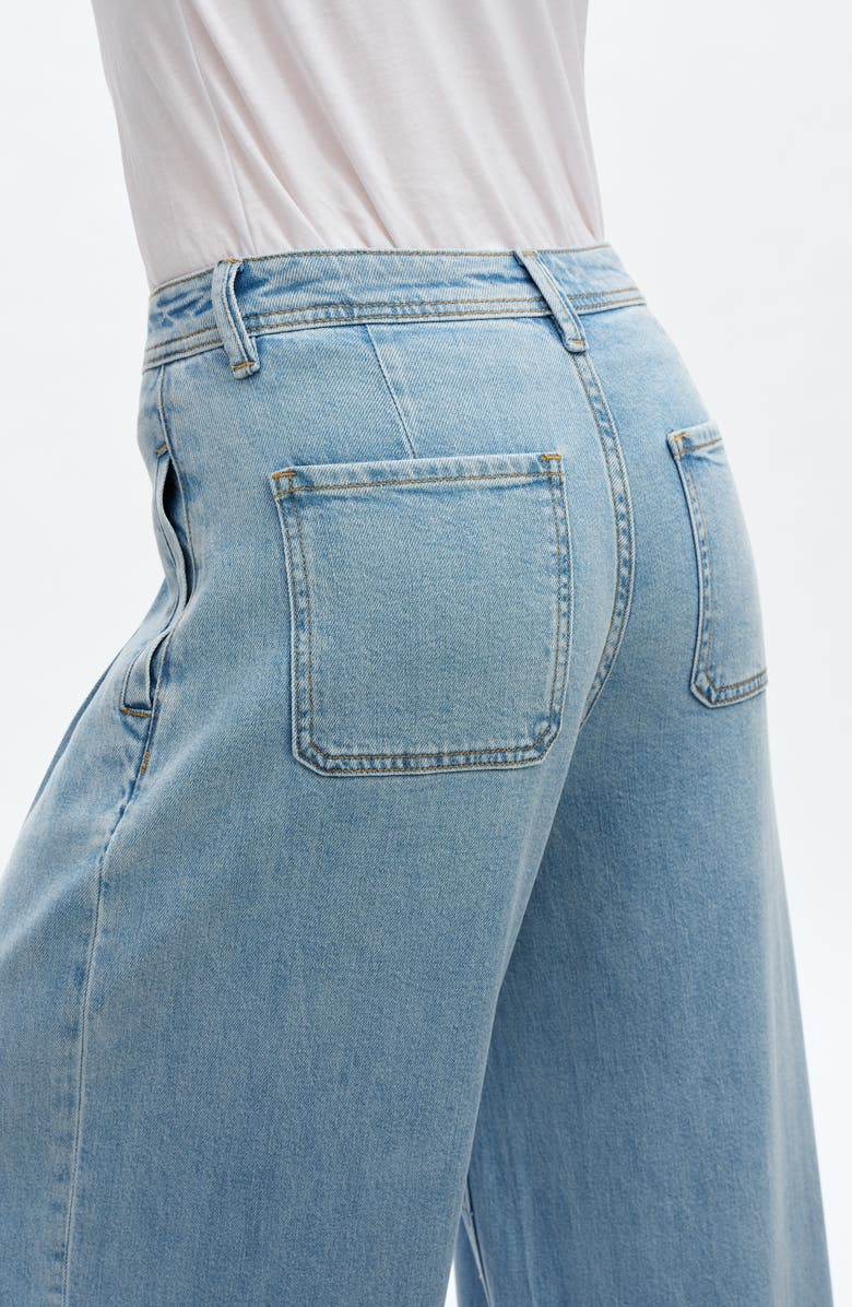 Bayeas Zephyrine High Waist Wide Leg Jeans, Alternate, color, Light Blue