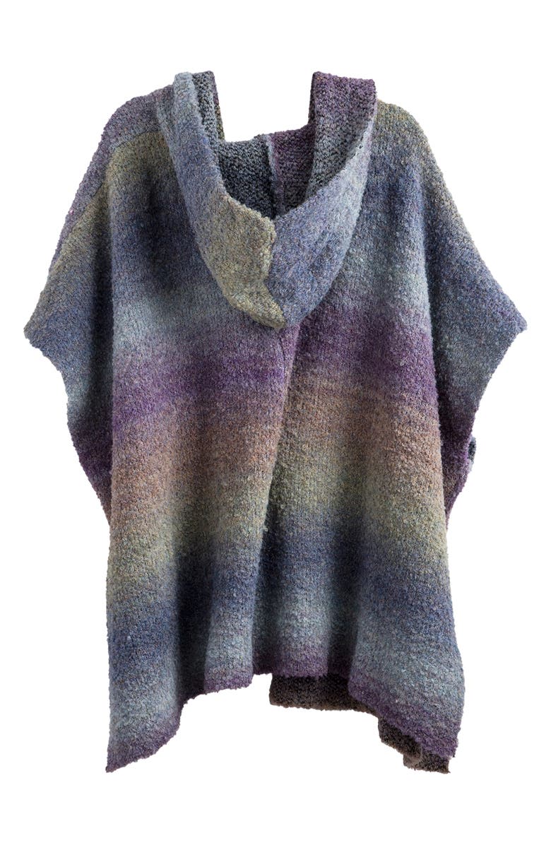SAACHI Gradient Hooded Knit Ruana, Alternate, color, Blue