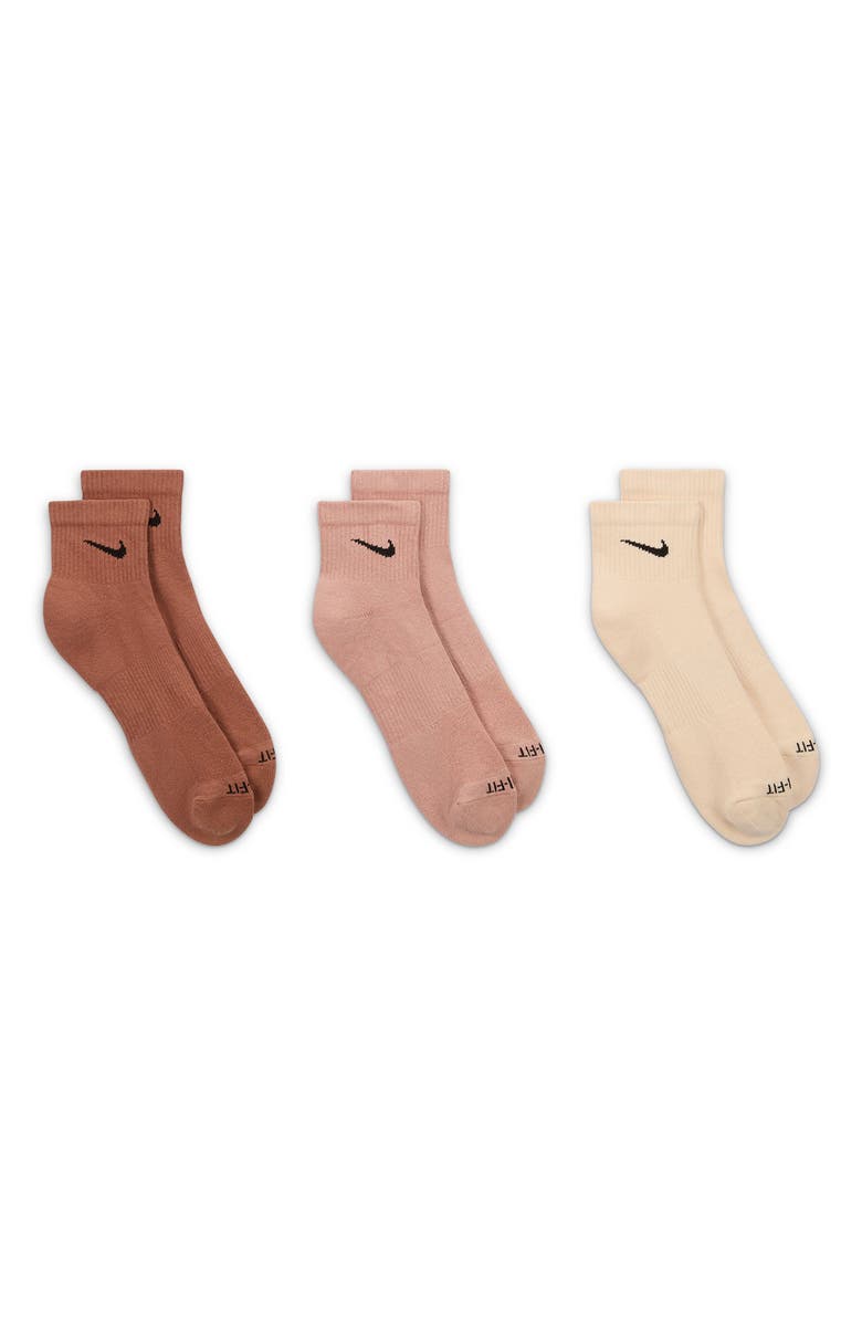 Nike 3-Pack Dri-FIT Everyday Plus Cushioned Ankle Socks, Alternate, color, 968 Mltclr